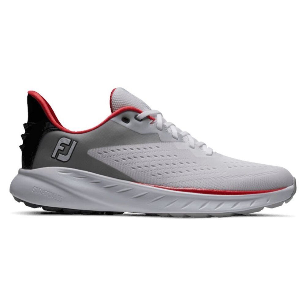 FootJoy Flex XP White/Black/Red 9.5 Medium New Sales Sample